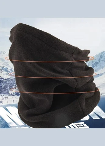 Бафф флисовая защитная лыжная маска Kono подшлемник черный (R051346) No Brand (330778995)