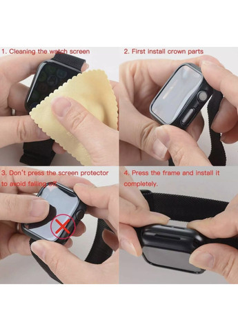 Захисний чохол зі склом для Apple Watch 45 мм Прозорий CHOICE (360898277)