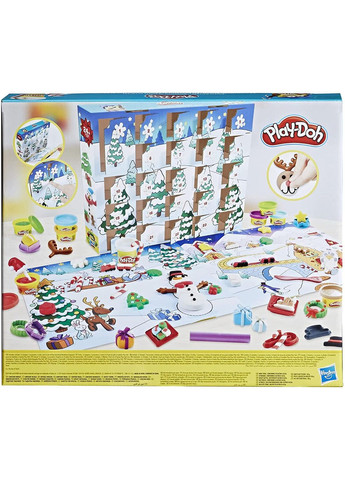 Уценка Адвент календарь Плей Ко Подарочный игровой набор для лепки, тесто Оригинал Play-Doh Advent Calendar Hasbro (365251448)
