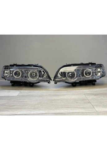 Передні фари BMW (E53) 1999-2003 хром з лінзами (ЦІНА ЗА ПАРУ) Tuning-Tec X5 (398175577)