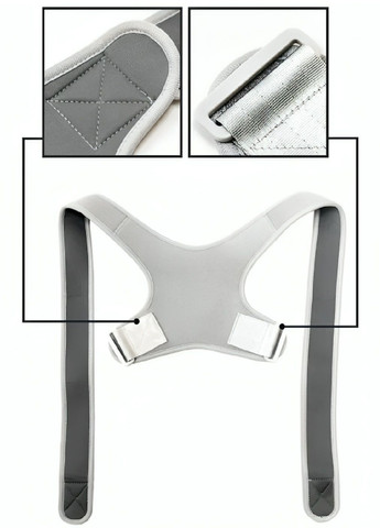 Ортопедичний бандаж плечового відділу коректор постави для спини з напівжорсткою фіксацією універсальний розмір (480191-Prob) Unbranded (330675176)