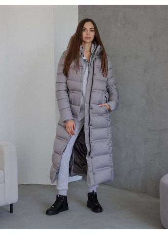 Світло-сірий зимній Пуховик indigo.limited