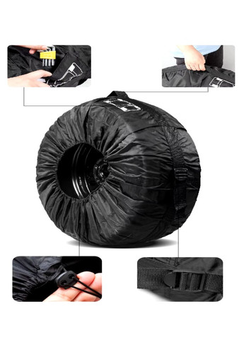 Чехлы для колес комплект 4 шт., чехол сумка для хранения автомобильных колес China R14-R17 (329194598)