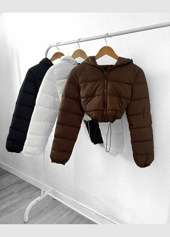 Чорна демісезонна куртка укорочена плащівка канада +синтепон 200 No Brand