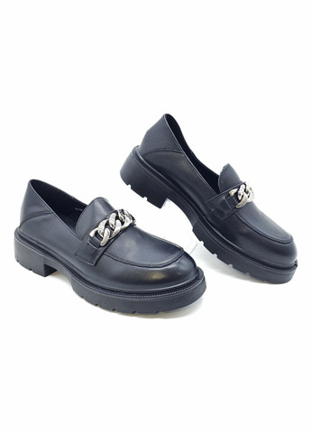 Женские туфли черные кожаные PP-19-16 23 см(р) PL PS