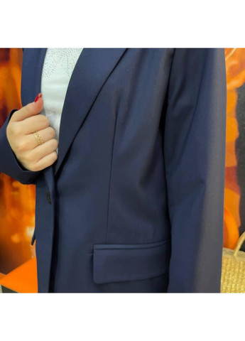 Піджак жіночий класичний однотонний довгий рукав гудзики No Brand (354331986)