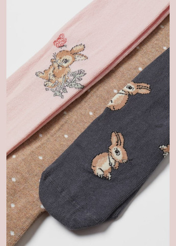 Колготки хлопковые с принтом для девочки 0665542-027 H&M (340646618)