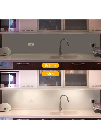 Светильник лампа ночник освещение светодиодное для кухни шкафов полок с регулировкой яркости 37.7х2х1.7 см (477663-Prob) Unbranded (298890429)