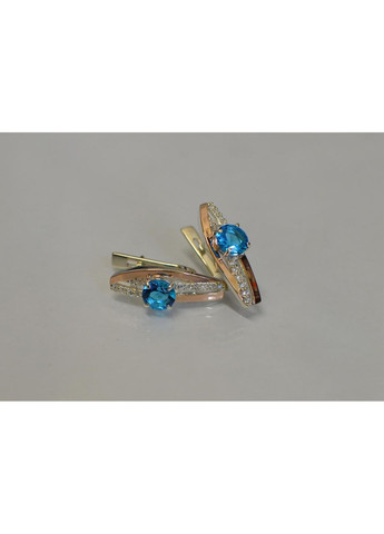 Серебряные серьги с золотыми вставками Silver Style (366814054)