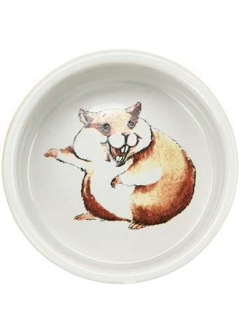 Миска для гризунів з принтом хом_як керамічна 80 мл 8 см різнокольорова Trixie (355794892)
