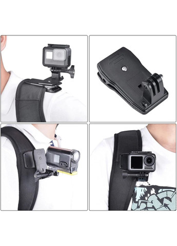 Кріплення-прищіпка KR-07 для екшн-камер з поворотом 360° та адаптером на різьблення 1/4" Primo (362666482)