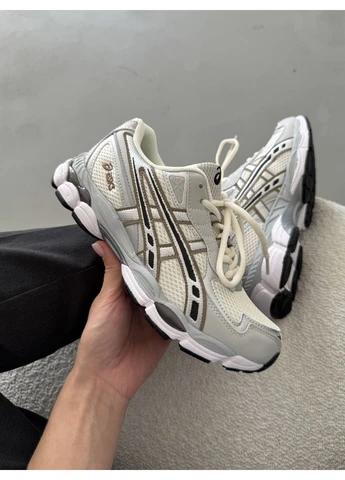 Серые демисезонные кроссовки мужские asics gel-nyc 2055 cream/pure silver асикс гель нюк серые No Brand