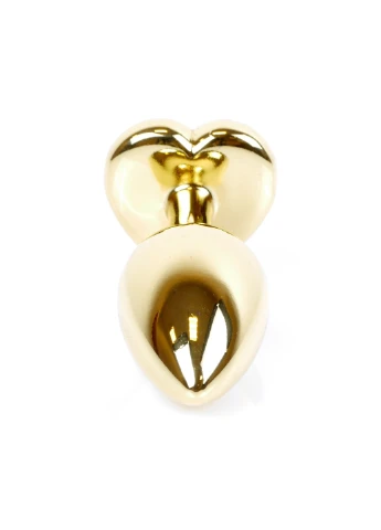 Анальная пробка Jewellery Gold Heart Plug Red, d - 2,7 см, S BOYS of TOYS (395803792)