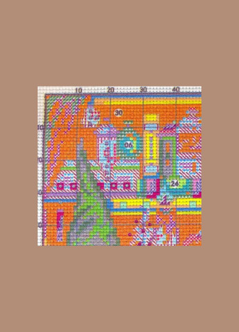 Набор для вышивания по нанесённой на канву схеме "Black Cat". AIDA 14CT printed, 22*30 см Joy Sunday (313612997)