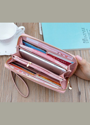 Клатч жіночий гаманець на блискавці з вишивкою квітами синій OEM (322068577)