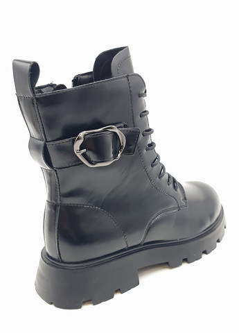 Осенние женские ботинки черные кожаные bv-13-10 23 см(р) Boss Victori