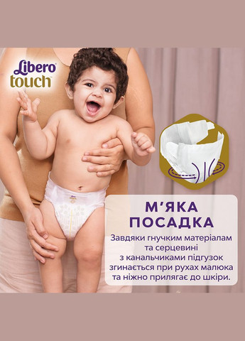 Підгузки на липучках Touch 2 (3-6 кг), 32 шт. Libero 7978 (327223306)