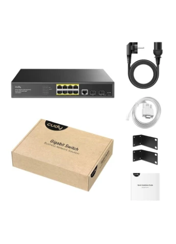 PoE-комутатор Cudy GS2008PS2 керований L2 гігабітний з 8 портами PoE 120 W (11 портів) No Brand (402821025)