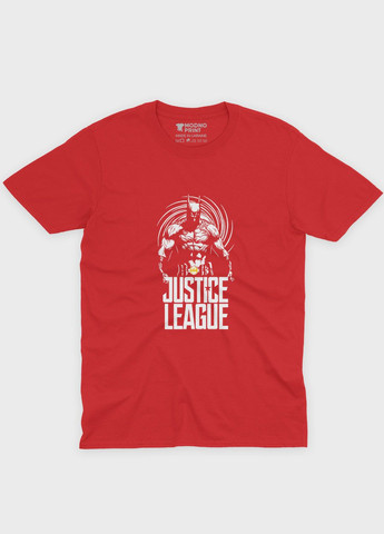 Красная демисезонная футболка для девочки с принтом супергероя - бэтмен (ts001-1-sre-006-003-013-g) Modno
