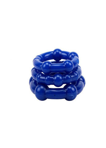 Набір ерекційних кілець GK Power "Beaded Cock Rings - Blue" Chisa (301872418)