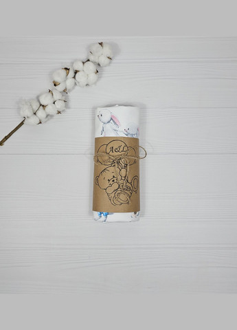 Копия Пеленка детская многоразовая непромокаемая a.l.babybox Зайка с мамой 80x100 см белый No Brand (316318342)