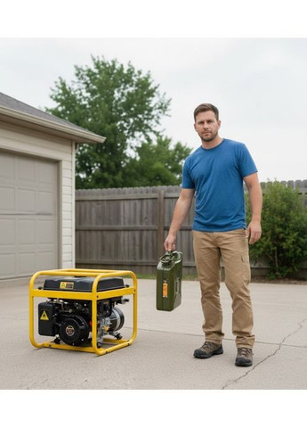 Канистра 10 л стальная вертикальная для бензина топлива и безопасной транспортировки (2104618810) Lavita (369963230)