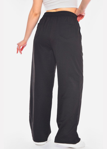 Штаны женские однотонные полубатальные черного цвета Let's Shop (322668703)