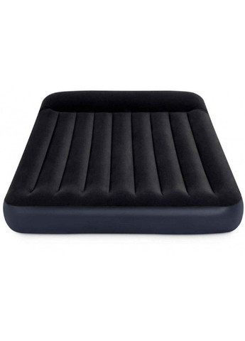 Удобный надувной матрас двуспальный 64143 Pillow Rest Classic Airbed (152 x 203 x 25 см), синий Intex (276070400)
