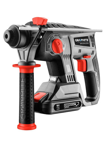 Перфоратор аккумуляторный Energy+ SDS-plus 18В 2.2Дж 2.26кг без АКБ и ЗП Graphite (330032380)