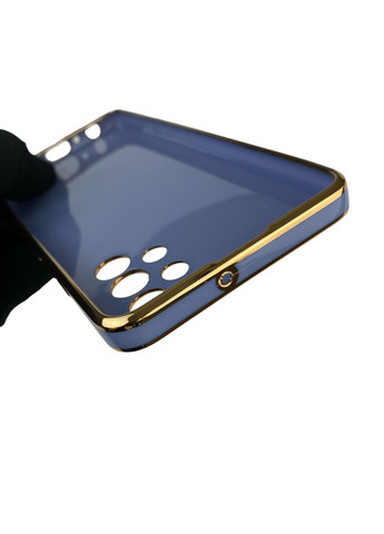 Чохол для Galaxy A32 4G (SM-A325F) з кільцем-підставкою із золотою окантовкою на самсунг а32 синій gs1 Samsung (366229056)