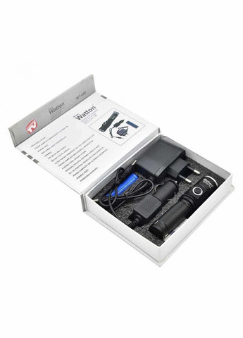 Аккумуляторный ударопрочный фонарик в металлическом корпусе WT-089 светодиодный фонарь Watton (338854982)