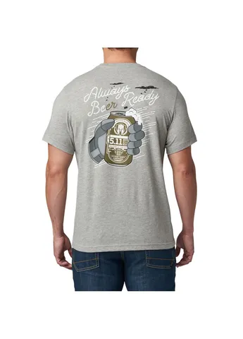 Футболка с рисунком ® Always Beer Ready Heather Grey 5.11 Tactical (315823154)