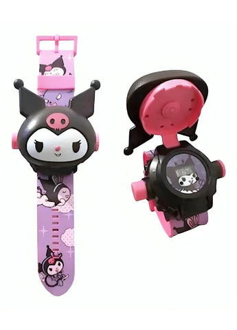 Дитячий електронний наручний годинник з 3D проекцією 24 картинки персонажа Куромі для дівчаток 23х4х2 см (480621-Prob) Лавандові Unbranded (338956183)