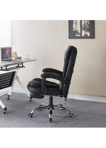 Кресло офисное с массажем и подставкой для ног B-6071 черное Bonro (371993866)