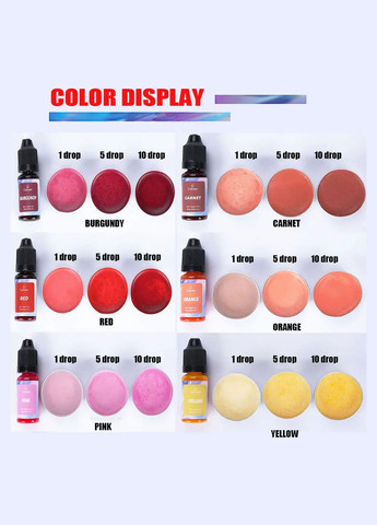 Олійні рідкі барвники для виготовлення свічок і мила, 20 кольорів, набір рідких пігментів No Brand (369802827)