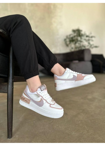 КРОССОВКИ ЖЕНСКИЕ NIKE AIR FORCE 1 SHADOW AMETHYST НАЙК АИР ФОРС 1 ПРЕМИУМ No Brand красные демисезоны (367175881)
