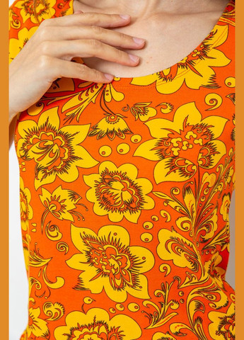Оранжевая демисезон футболка женская разноцветная, цвет молочно-желтый, Ager