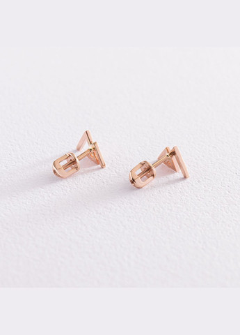 Серьги - пусеты Горы в красном золоте с07443 Oniks (272616066)