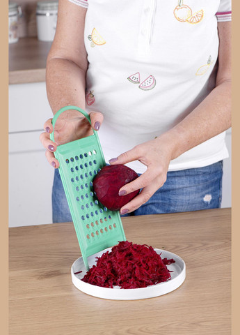Тёрка пластиковая кормовая для овощей, корнеплодов (свеклы) и фруктов Синий Kitchette (298864414)