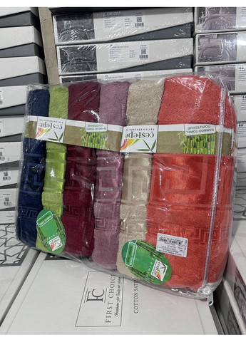 Рушники банні 6 штук Vishnya комбінований