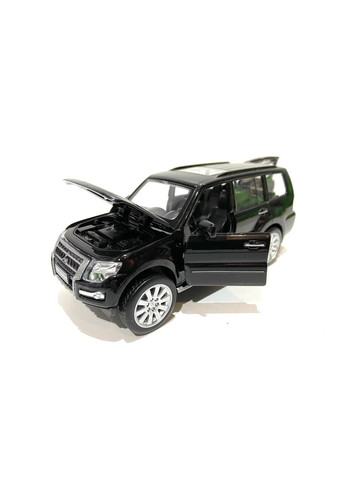 Машина металева Mitsubishi Pajero 4WD Turbo світло звук відчиняються двері капот 1:32 Чорна (68463) АВТОПРОМ (365252489)