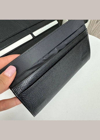 Класичний жіночий шкіряний гаманець портмоне для жінок чорний Classic (331770973)
