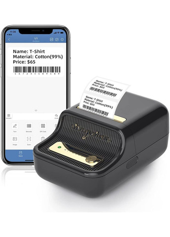 Термопринтер для друку наклейок Black NIIMBOT B21S (340279444)