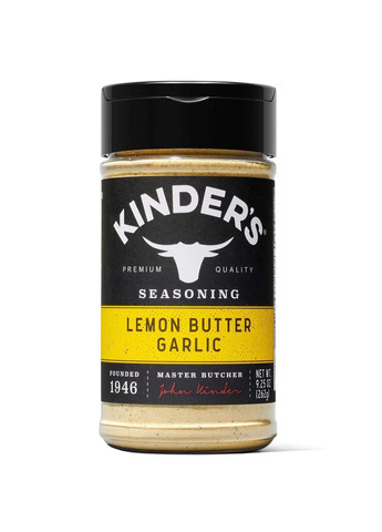 Приправа Lemon Butter and Garlic Seasoning для м'яса та риби 286 г Kinder's (313293957)