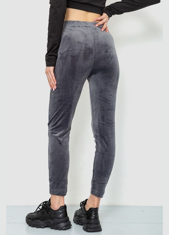 Спортивные штани женские велюровые черные однотонные размер L Ager (316318474)