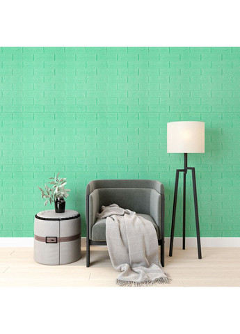 3D панель самоклеюча 700х770х3мм цегла М'ята (012-3) SW-00000233 Sticker Wall (362095173)