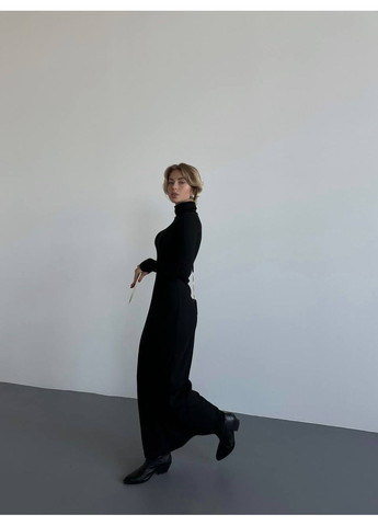 Черное коктейльное, повседневный, вечернее, деловое, кэжуал женское платье силуэтная FINO Mode