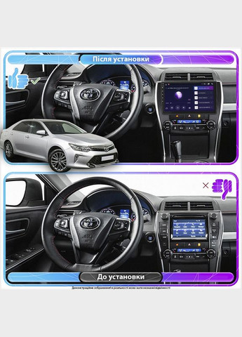 Магнитола для Toyota Camry VII (XV50) Рестайлинг 2 2017-2018 IPS 10" 4/64Gb CarPlay 4G Wi-Fi GPS Pri 1 шт. Lesko (336198681)