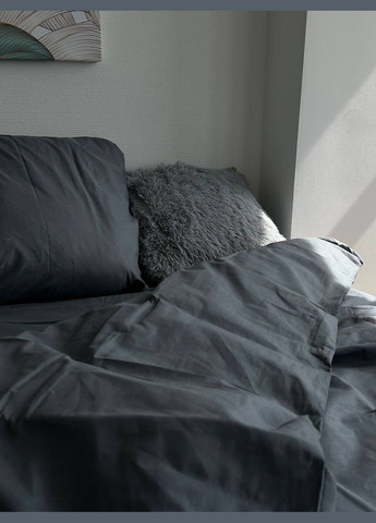 Двуспальный комплект Постельного белья 100% Хлопок Dark Grey 180х220 BL2-5 Vital-Textile (295902955)