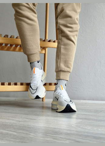 Белые демисезонные кроссовки мужские nike air zoom alphafly white | найк аир зум алфафлай белые No Brand